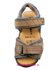 Däumling schicke Kinder Sandale mit 2-fach Klettverschluß in taubenblau, Gr. 34