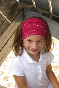 TWISTER Multifunktionstuch in weiß mit bunten Sternen - Kinder