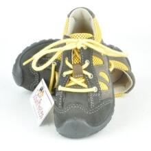 Ricosta trendige Sneaker / Halbschuhe BANDY in zinn (grau)/gelb zum Schnüren Gr. 20+22