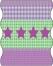 TWISTER Multifunktionstuch in pink/grün Sterne